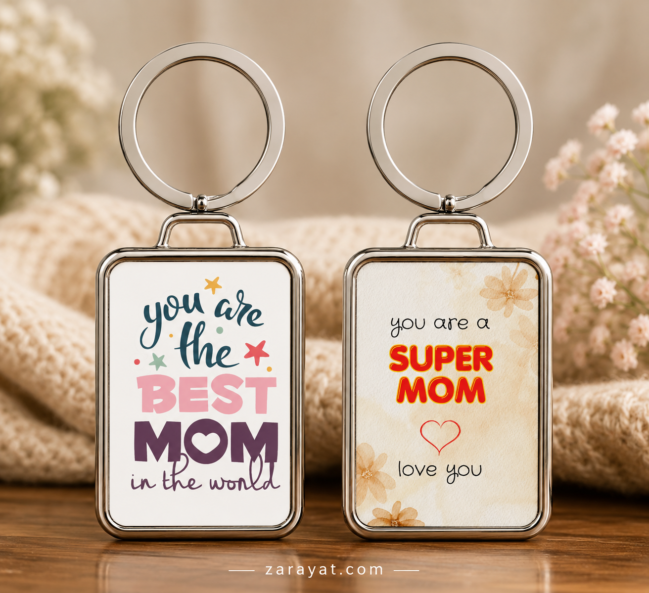 Best Mom Super Mom Keychain