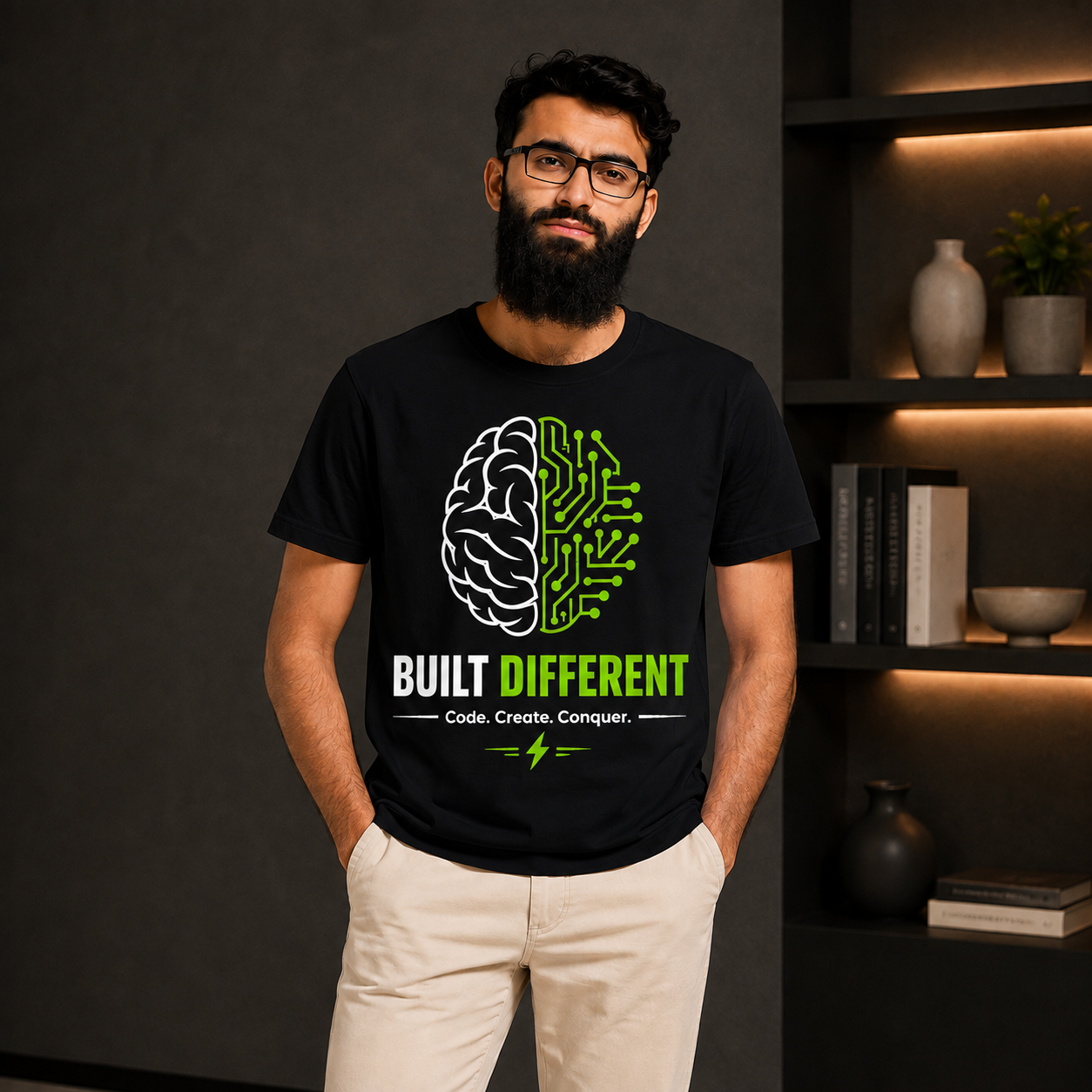 Black Programmer Graphic T-Shirt