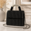 Pink Pearl Beaded Handmade Chain Bag | ZARAYAT