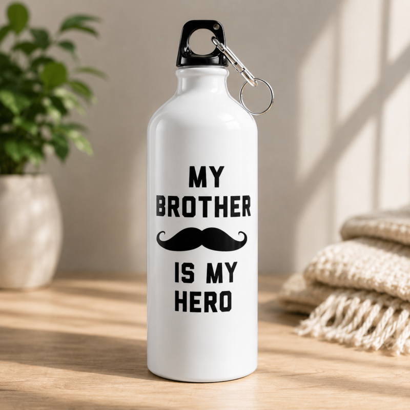 Brother Gift Water Bottle – My Brother Is My Hero