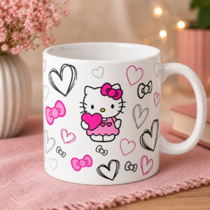 Hello Kitty Heart & Bow Design White Mug
