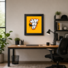 Just Do It motivational framed wall art with bold white typography on an orange background