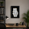 Make Dope Stuff Every Day motivational wall art with bold white typography and orange accents on a black background