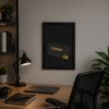 Self Control motivational wall art featuring a dark keyboard with yellow SELF and Ctrl keys