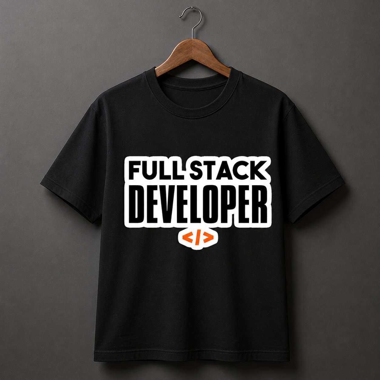 Black Full Stack Developer T-Shirt