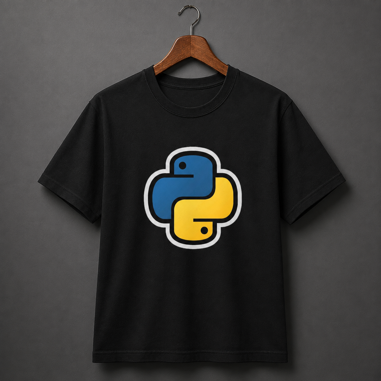 Black Python Programming T-Shirt