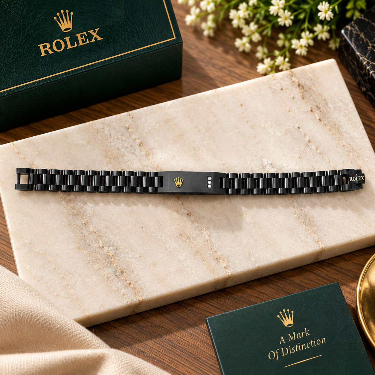 Silver Metal Watch Bracelet with Link Design