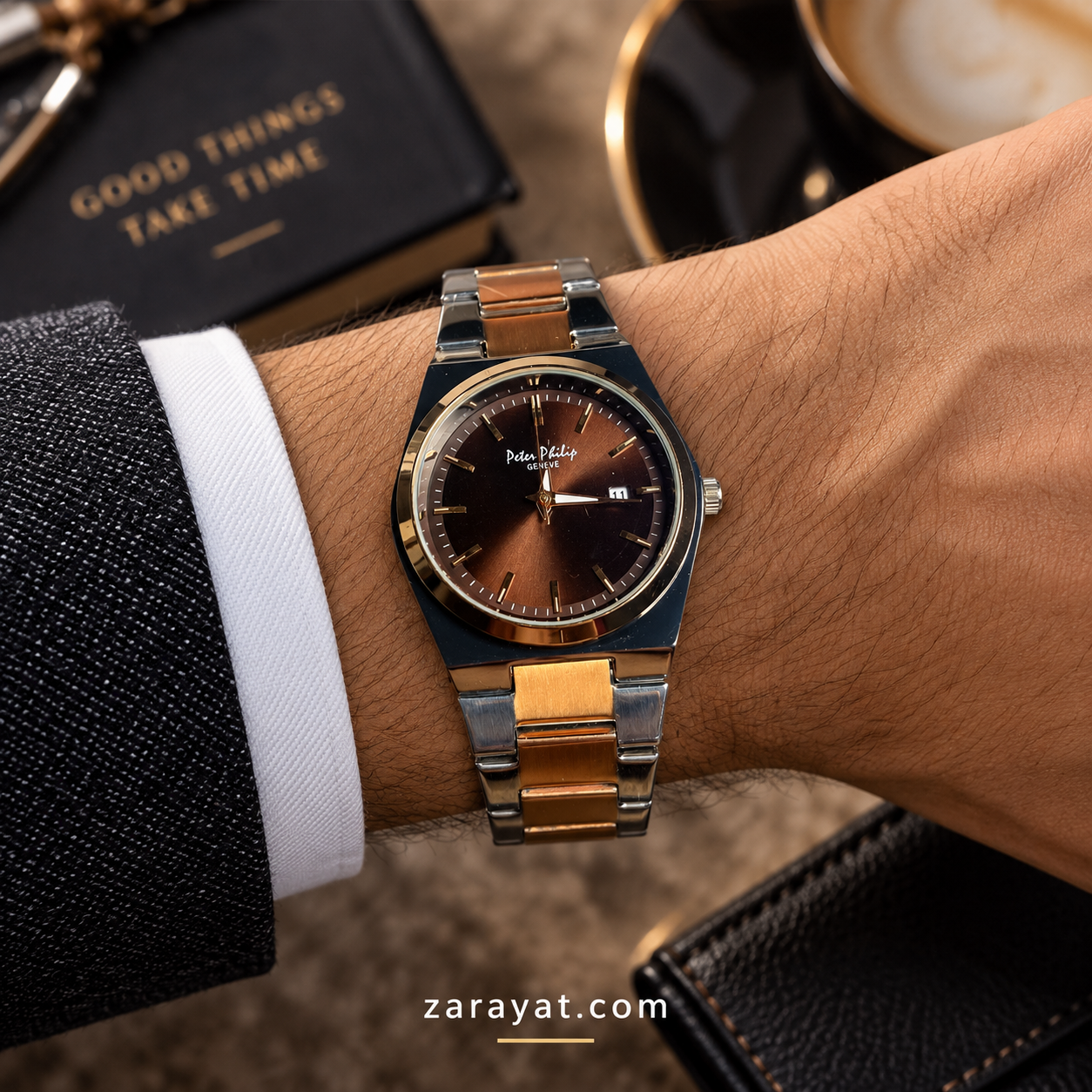 Patek Philippe Style Two Tone Watch for Men - Image 8