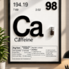 Caffeine Coffee Framed Wall Art – Funny Coffee Lover Poster