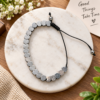 Silver Heart Bead Bracelet with Adjustable Black Cord | ZARAYAT
