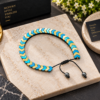 Gold Beaded Bracelet with Adjustable Cord | ZARAYAT
