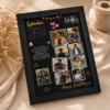 Personalized birthday photo collage frame with September calendar and custom memories