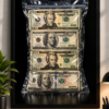 Money in Bag Framed Wall Art