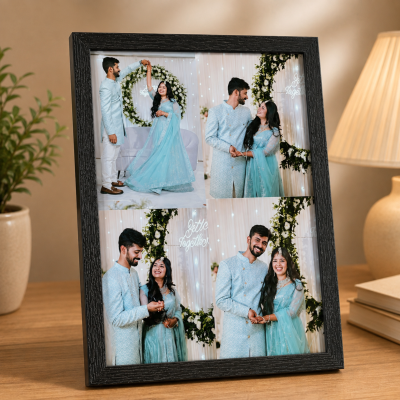 Personalized Couple Photo Collage Frame – Custom Love Memory Gift