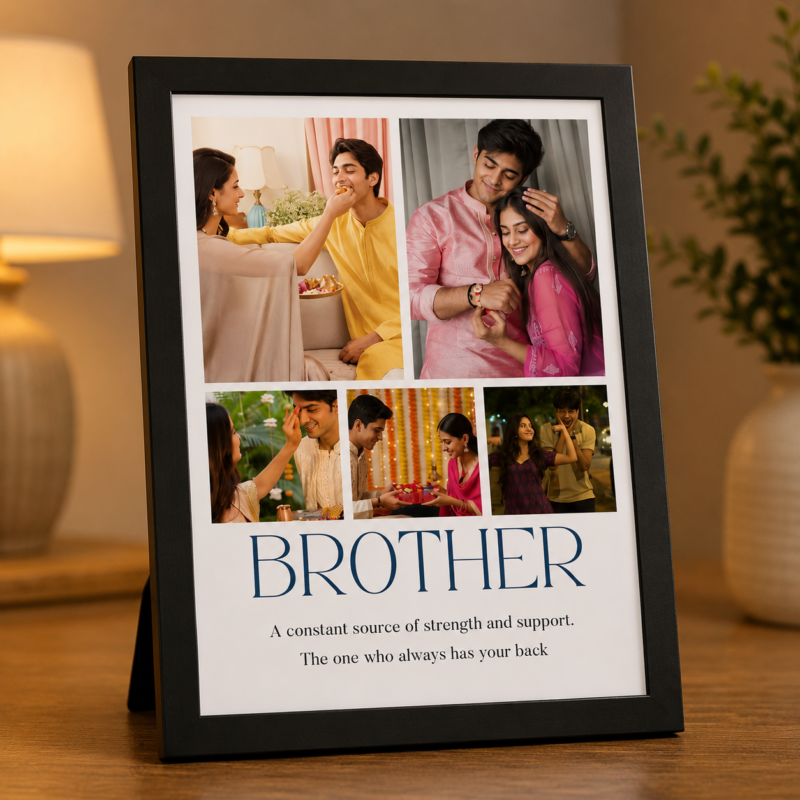 Personalized Brother Photo Collage Frame – Custom Brother Gift