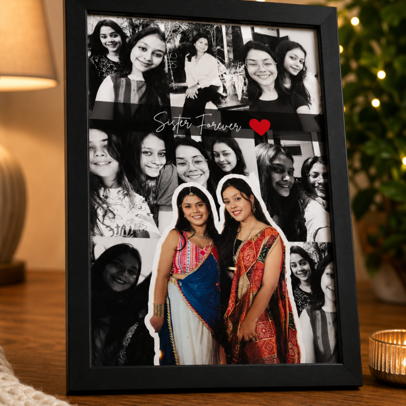 Personalized Sister Photo Collage Frame – Sister Forever Gift