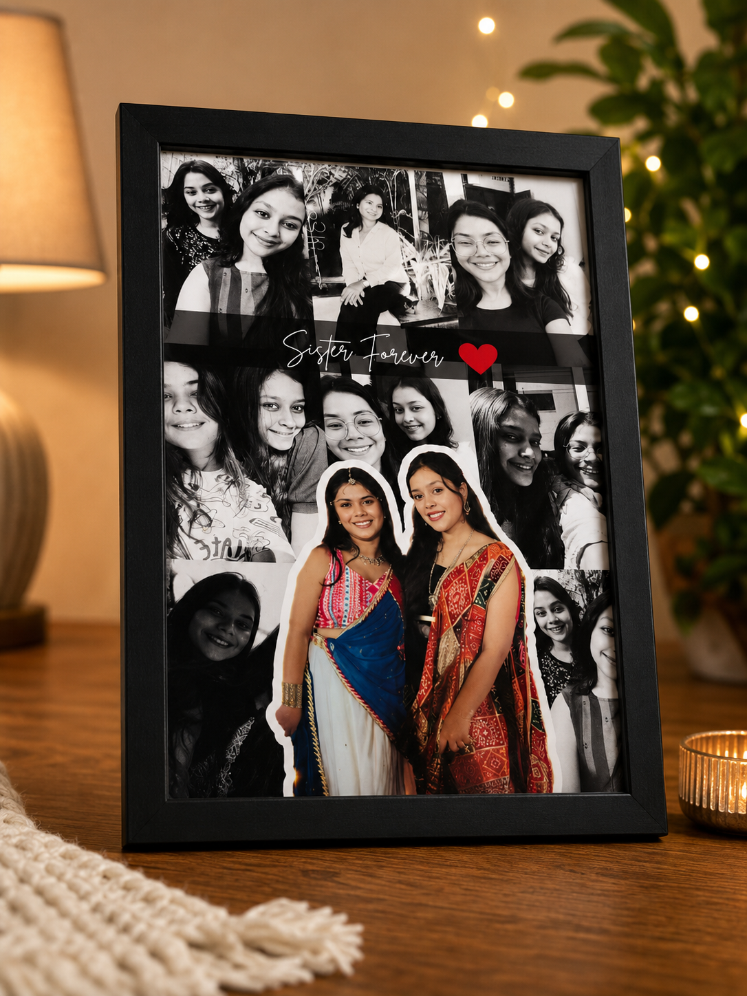 Personalized Sister Photo Collage Frame – Sister Forever Gift
