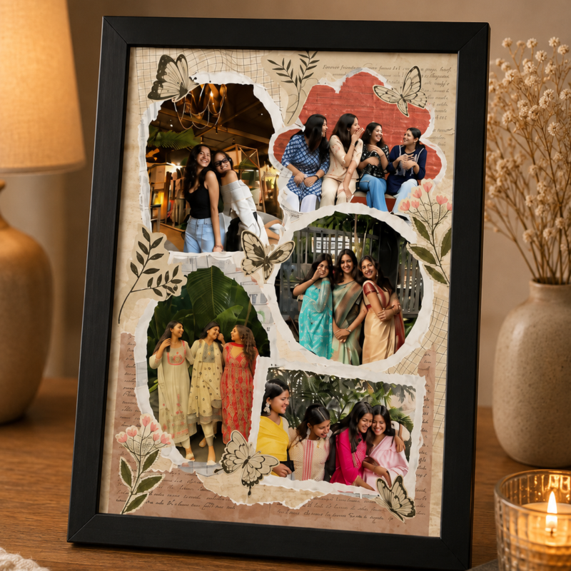 Custom Friendship Photo Collage Frame – Personalized Memories Gift