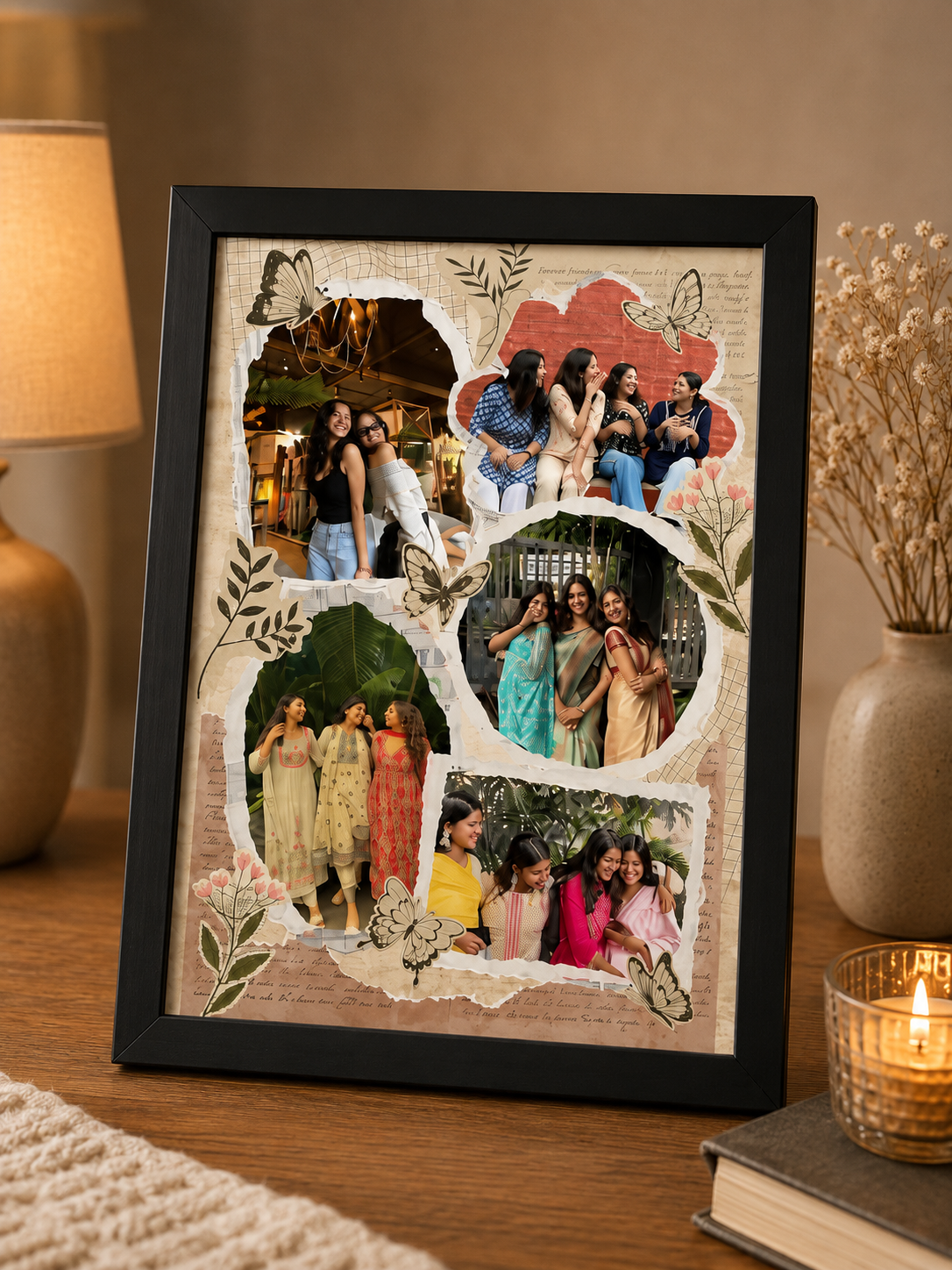 Custom Friendship Photo Collage Frame – Personalized Memories Gift