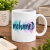 Mohamed Artistic Name Design – Blue Calligraphy Name Art