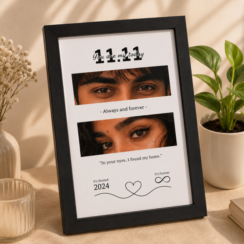 Personalized 1111 Couple Photo Frame – Romantic Love Gift