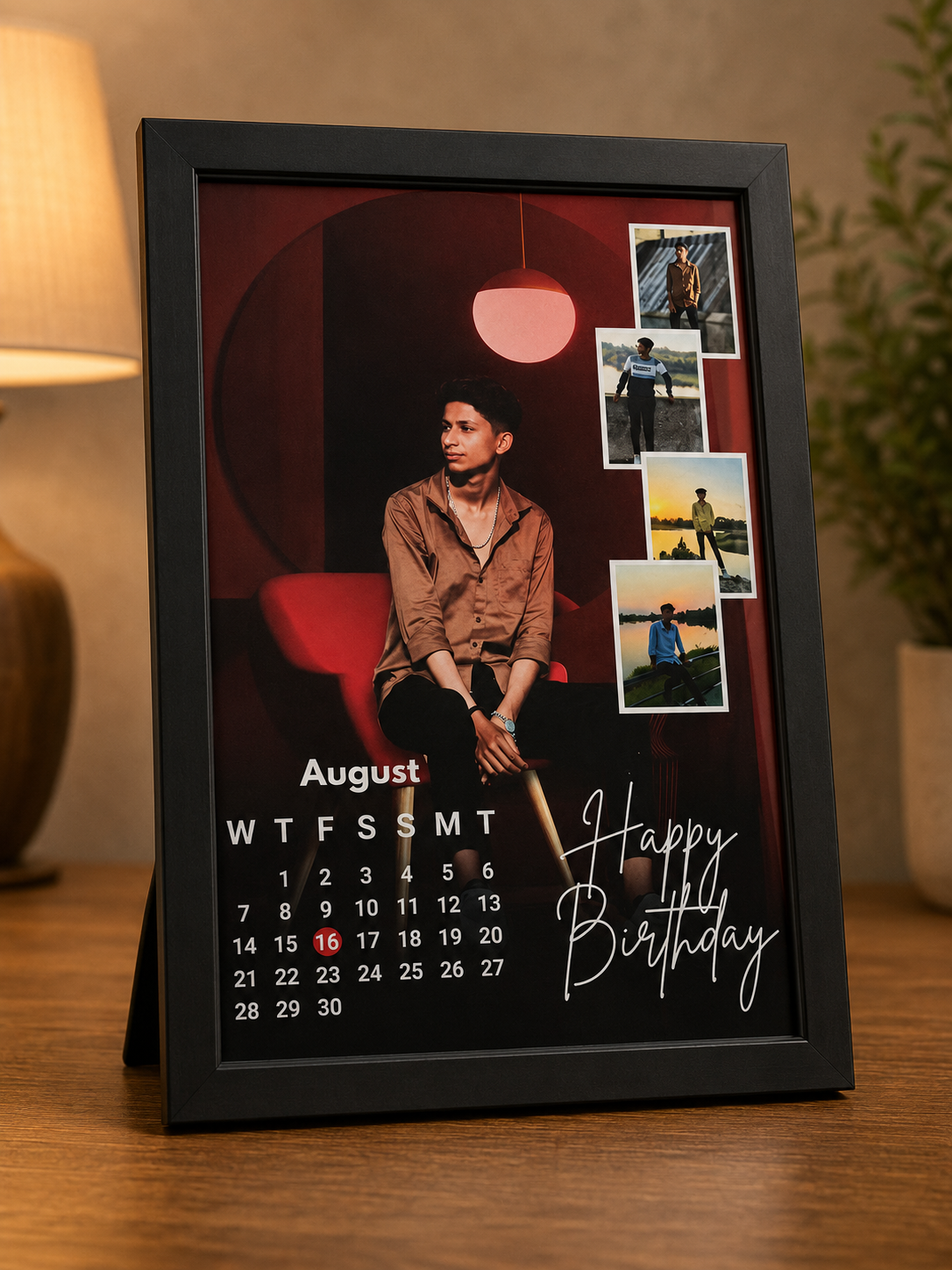 Personalized Birthday Calendar Photo Frame – Custom Birthday Gift