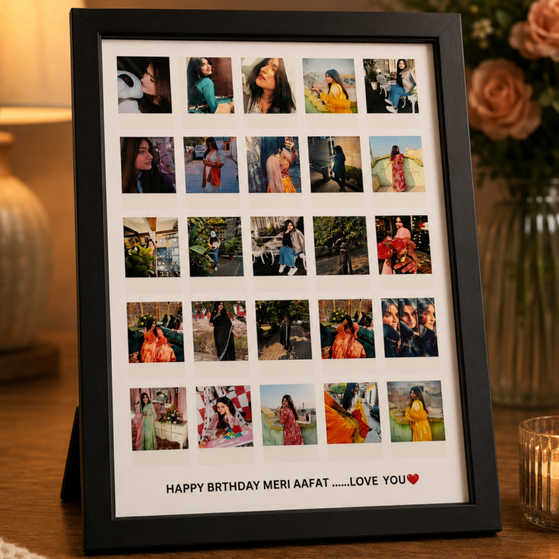 Personalized Birthday Photo Collage Frame – Custom Memory Gift