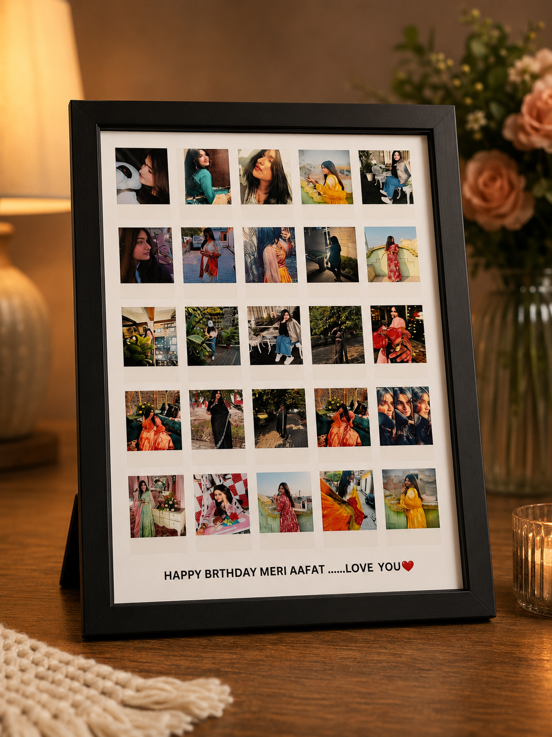 Personalized Birthday Photo Collage Frame – Custom Memory Gift