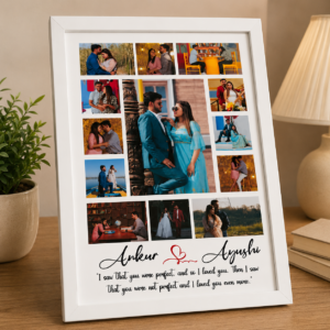 Personalized Couple Photo Collage Frame – Custom Love Memory Gift