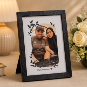 Personalized Happy Anniversary Photo Frame – Custom Couple Gift