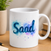 Personalized Saad Name Mug – Custom Printed Ceramic Coffee Cup