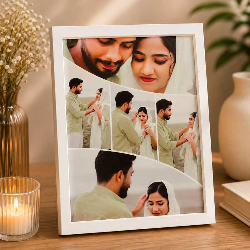 Personalized Wedding Couple Photo Frame – Custom Wedding Memories Gift