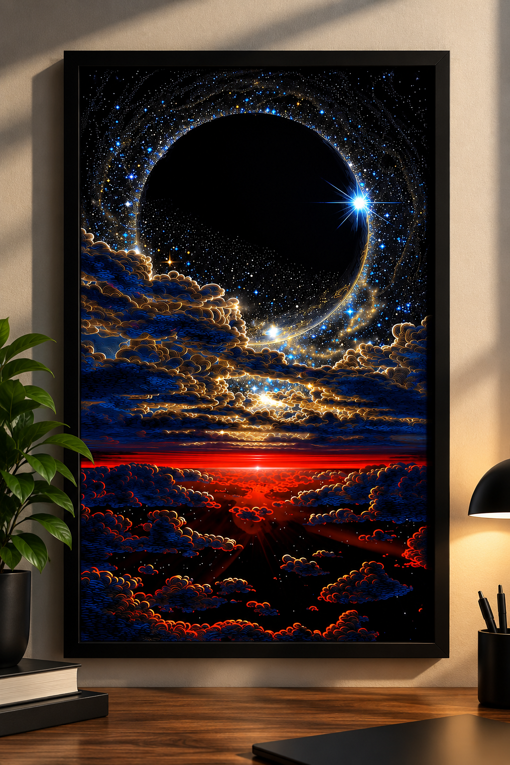 Celestial Cosmic Space Framed Wall Art Poster