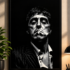 Scarface Tony Montana Black and White Framed Wall Art Poster | ZARAYAT