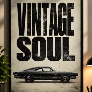 Vintage Soul Classic Car Framed Wall Art Poster