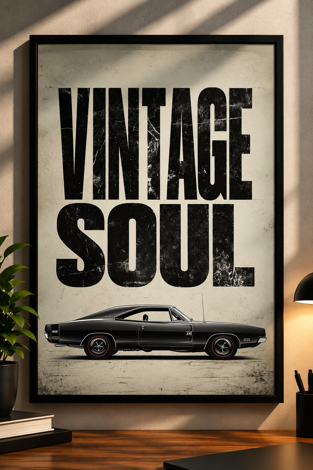Vintage Soul Classic Car Framed Wall Art Poster
