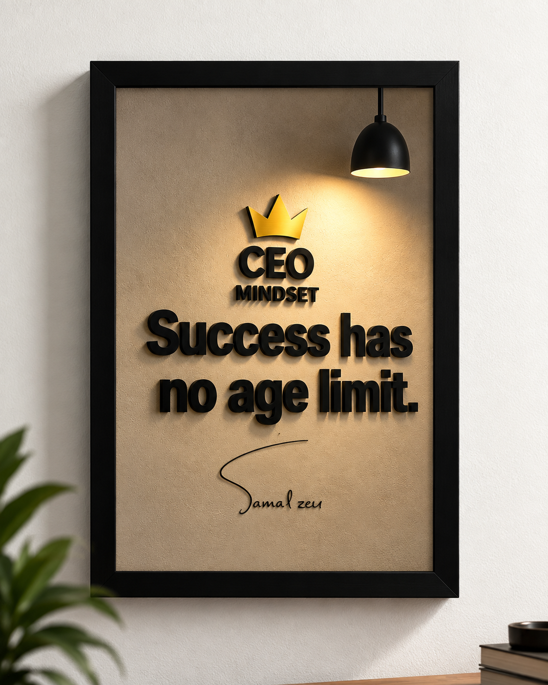CEO Mindset Success Has No Age Limit Framed Wall Art Poster
