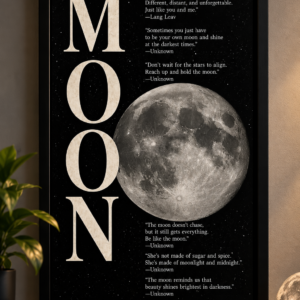 Moon Quote Framed Wall Art Poster