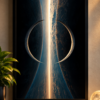 Framed Space Eclipse Wall Art Poster